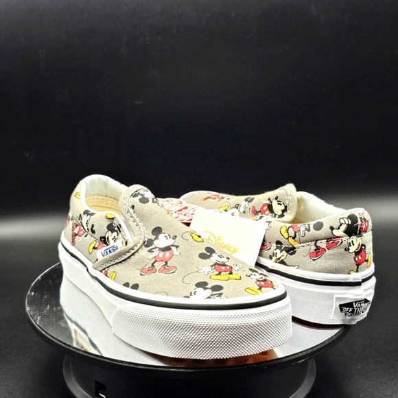 Vans Kids Mickey Mouse Classic Slip-On Shoes - Gray - Picture 1 of 10